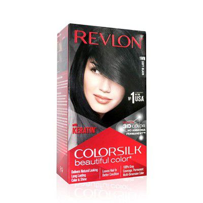 Revlon (Color Silk Hair Color (3D Color Gel Technology) with Keratin), Soft Black 1WN