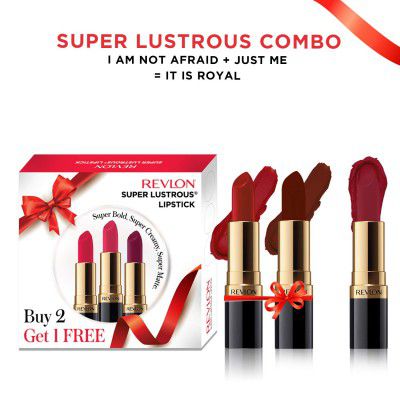 REVLON Super Lustrous Lipstick Combo Offer 4 ml (Pack of 3)