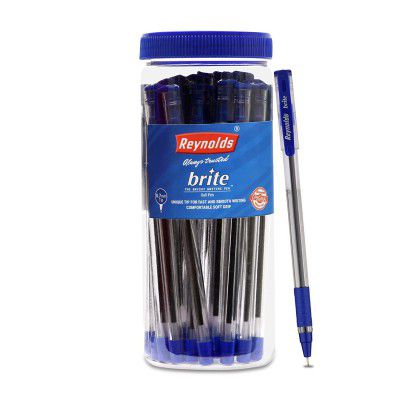 Reynolds Ball Pen Lightweight Ball Pen BRITE BP 25 CT JAR - BLUE