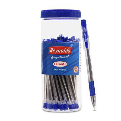 Reynolds CHAMP 25 PENS JAR (18 PENS BLUE/ 4 PENS BLACK/ 3 PENS RED)