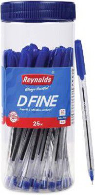 Reynolds D fine Ball Pen  (Pack of 25, Blue)