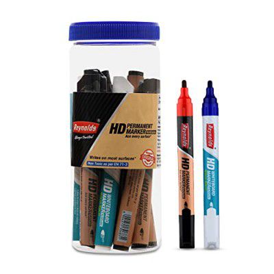 Reynolds HD MARKER COMBO 10 CT JAR (3 HD PM BLACK, 3 HD PM BLUE, 1 HD WM BLACK, 1 HD WM BLUE, 1 HD PM RED & 1 HD PM GREEN)