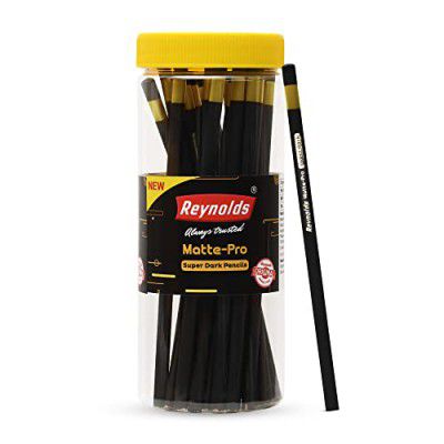 Reynolds MATTE PRO PENCIL 25 CT JAR I Break-resistant lead With Comfortable Grip for Extra Smooth Writing