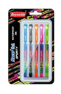 Reynolds Racer Gel Sporty 5 Ct Blisteri Lightweight Gel Pen | 0.5Mm Tip Size|Blue