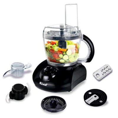 Rico 400 Watts Mini Food Processor for Kitchen | 1 Year Replacement Warranty | Atta Dough Kneader, Chopper, Shredder & Juicer | Your Kitchen Robot | Black