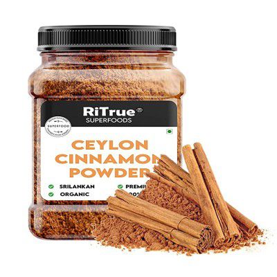 RiTrue - Ceylon Cinnamon Powder (SriLankan) - 200 Gm - Weight Management, Cooking, Tea & Baking | Worlds Finest Organic Dalchini powder