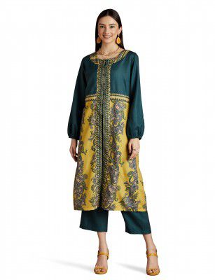 RIVER by Narendra Kumar Premium Designer Women's Paisley Print Kurta Kurti