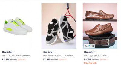 Roadster Flat & Casual Shoes For Men Upto90% Off | Starts At Rs 589