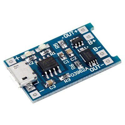 Robodo MO42 Micro USB 5V 1A 18650 Lithium Battery Charger Board with Protection Module