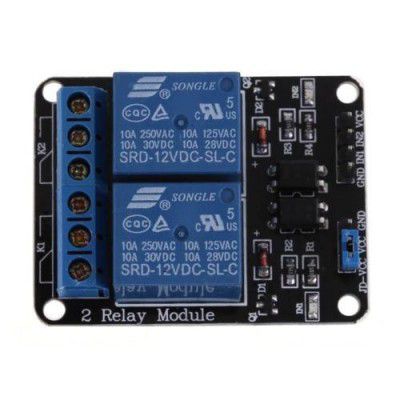 Robodo MO59 2 Channel 12V 10A Relay Control Board Module with Optocoupler for PIC AVR Arm