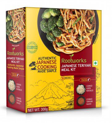 Rootworks Japanese Teriyaki Meal Kit Pack of 1 (300 g) | Authentic Asian Flavors | Made in Thailand| Ready to Cook Meal Kit