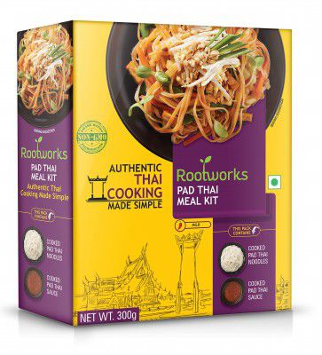 Rootworks Pad Thai Meal Kit Pack of 1 (300 g) | Authentic Thai Flavours | Made in Thailand | Ready to Cook Meal Kit