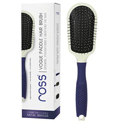 Ross Vogue Paddle Hair Brush Large Coverage, Flexible Soft Ball-Point Bristles