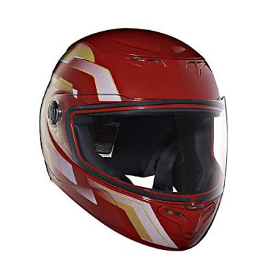 Royal Enfield Tpex Full Face Camo Mlg Riding Helmet with Clear Visor Gloss Red, Size: M ( 57-58Cm)