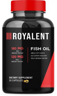 Royalent Fish Oil Capsule for Eyes, Heart & Joints Support  (30 No)