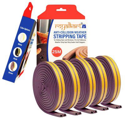 Royalkart EPDM D Shape Door & Window Seal Tape | Soundproof & Weatherproof Strip 