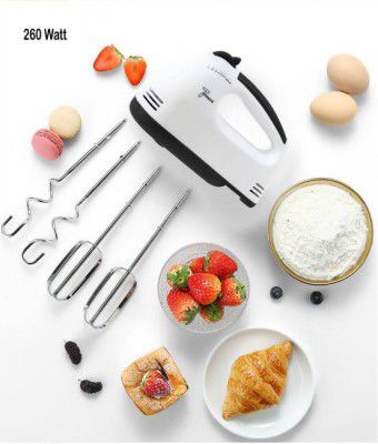 Royatto Hand Mixer 260 W Electric, Hand Blender (White)