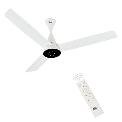 RR EFFY 26 Watt BLDC 5 Star Rated Designer Ceiling Fan, With 70% Energy Savings, With Smart Remote & LED Lights, Ceiling Fan (White)