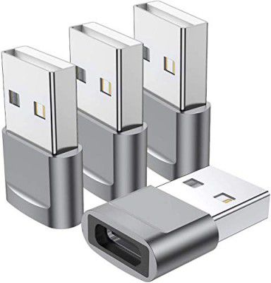 rts [4 Pack] USB C Female to USB Male Adapter Type A Power Charger Cable Connector For Compatible With Apple Watch iWatch Series 7 SE,iPhone 13 12 11 Pro Max Mini,Airpods iPad 8 9,Samsung Galaxy Note 