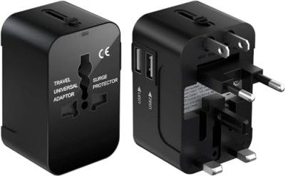 rts Universal Travel Adapter with DUAL USB Charging Ports , International All in One Travel Adapter, Universal Travel Essentials Accessories with Universal Adaptor, for USA, UK Europe & More