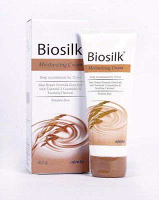 Rutvi Enterprise BIO-SILK Moisturizing Cream Enriched with uniqe blend of Oatmeal 100g.