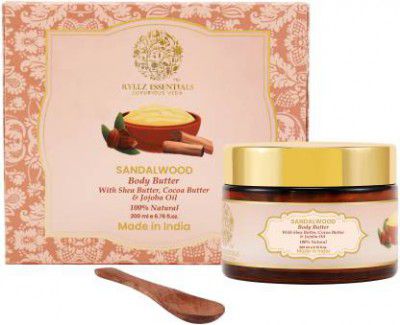 RYLLZ ESSENTIALS Sandalwood Body Butter with Shea and Cocoa & Jojoba Oil  (200 ml)