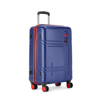 Safari 67Cm Medium Check-in Polycarbonate Hard-Sided 8 Wheel Spinner Trolley Bag with Tsa Lock (Midnight Blue)