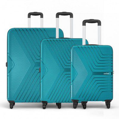 SAFARI Hard Body Set of 3 Luggage - ZENO 4W - Teal