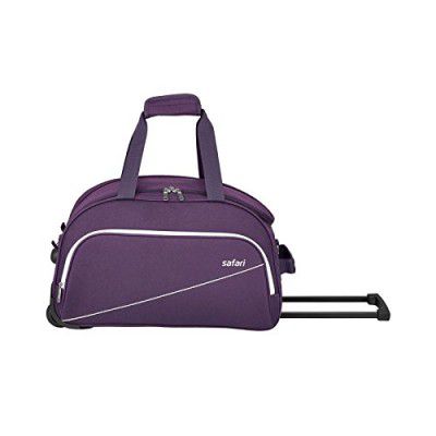 Safari Pep 65 Cms Polyester Purple Check-In 2 Wheels Soft Travel Duffle Bag