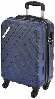 Safari Ray 55 Cms Small Cabin Polycarbonate (Pc) Hardshell Sided 4 Wheels 360 Degree Wheeling System Luggage/Suitcase/Inline Trolley Bag (Midnight Blue), Large