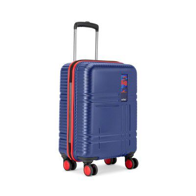 Safari Zany 55 Cms Small Cabin Polycarbonate Hardsided 8 Wheels Suitcase/Trolley Bag with TSA Lock (Midnight Blue)