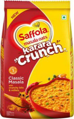 Saffola Masala Oats Karara Crunch, Tasty Evening Snack, Classic Masala Pouch  (500 g)