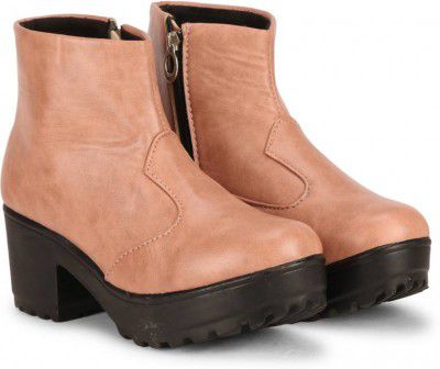 Saheb  Boots For Women  (Pink)