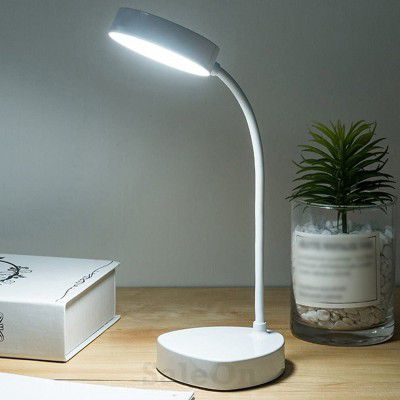 SaleOn Rechargeable Touch On/Off 3 Step Table Desk LED lamp for Eye Protection (White, Small Size)