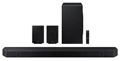 Samsung 11.1.4ch (HW-Q990B/XL) Q-Symphony Soundbar Wireless Subwoofer, Top/Centre/Side Firing Speakers, Wide Range Tweeter, Wireless Rear Speaker, Dolby Atmos, Built-in Alexa, AirPlay2,Wi-Fi,Bluetooth