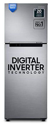 [Extra ₹2500 OFF]Samsung 236 L, 3 Star, Digital Inverter, Frost Free Double Door Refrigerator (RT28C3053S8/HL, Silver, Elegant Inox, 2024 Model)