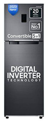 Samsung 322 L 2 Star Convertible 5In1, Digital Inverter Frost Free Double Door Refrigerator (RT37C4512BX/HL)