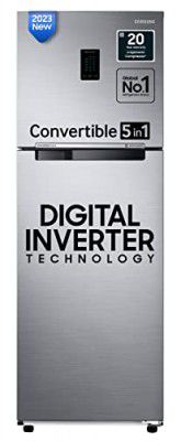 Samsung 322L 3 Star Convertible 5In1 Digital Inverter with Display Frost-Free Double Door Refrigerator (RT37C4523S8/HL)