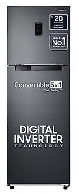 Samsung 322L 3 Star Convertible 5 In 1 Digital Inverter Frost-Free Double Door Refrigerator (RT37C4523BX/HL)