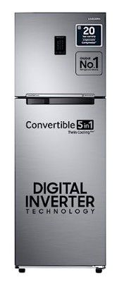 Samsung 322L 3 Star Convertible 5 In 1 Digital Inverter Frost-Free Double Door Refrigerator (RT37C4523SL/HL)