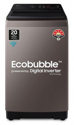 Samsung 8 Kg 5-star Ecobubble Wi-Fi Inverter Fully-Automatic Top Load Washing Machine (WA80BG4546BRTL)