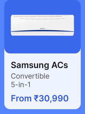 Samsung ACs from Rs.30990 in Flipkart Big Billion Days Sale.