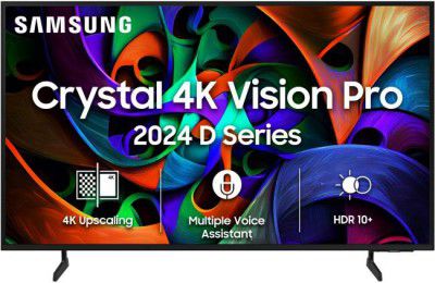 SAMSUNG Crystal 4K Vision Pro (2024 Edition) (43 inch) Ultra HD (4K) LED Smart Tizen TV (UA43DUE76AKLXL)