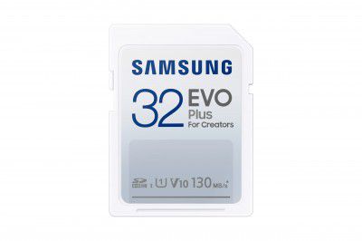 Samsung EVO Plus 32GB, SDHC, UHS-I, U1, Upto 130MB/s, FHD, Memory Card (MB-SC32K)