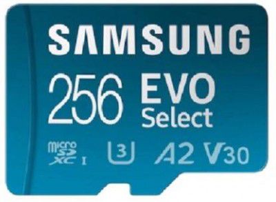 SAMSUNG EVO Select 256 GB MicroSDXC Class 10 130 MB/s Memory Card  (With Adapter)