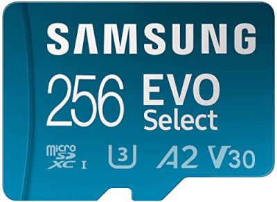 SAMSUNG EVO Select Micro SD-Memory-Card + Adapter, 256GB microSDXC 130MB/s Android Smartphones, Tablets, Nintendo-Switch (MB-ME256KA/AM)