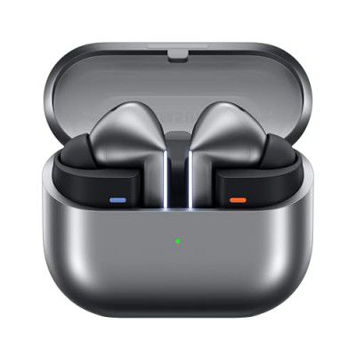 Samsung Galaxy Buds 3 Pro (Silver) with Galaxy AI | Adaptive ANC | Real-time Interpreter | 24-bit Hi-Fi Audio | Up to 37H battery | IP57