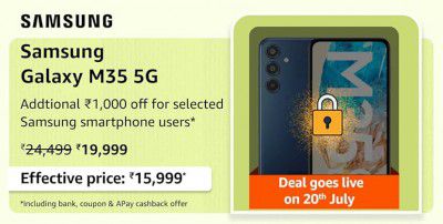 Samsung Galaxy M35 5G @ ₹15,999 during Prime Day Sale