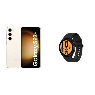 Samsung Galaxy S23 Plus 5G (Cream, 8GB, 256GB Storage) and Galaxy Watch4 Bluetooth