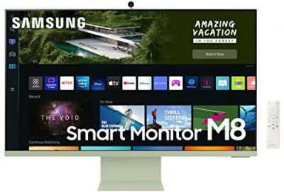 Samsung M8 32-Inch 4K UHD Smart Monitor (LS32BM80GUWXXL, Spring Green)